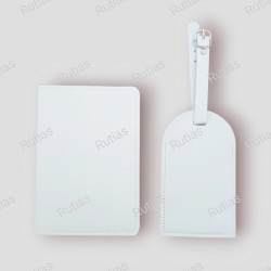 Porta passaporto + tag valigia
