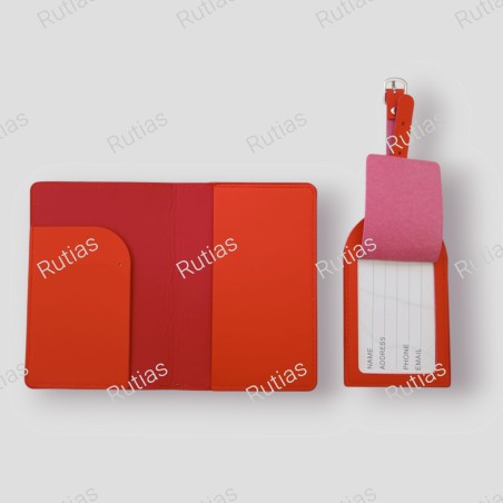 Porta passaporto + tag valigia