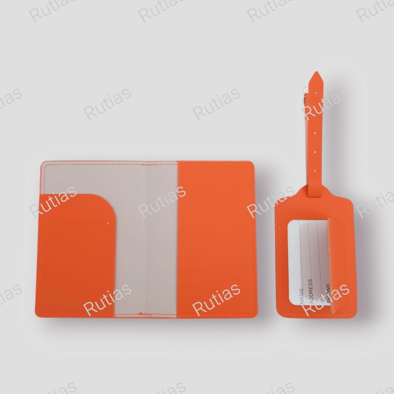 Porta passaporto + tag valigia