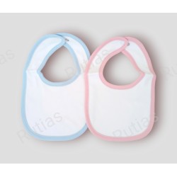 Bavaglino bianco con bordo...