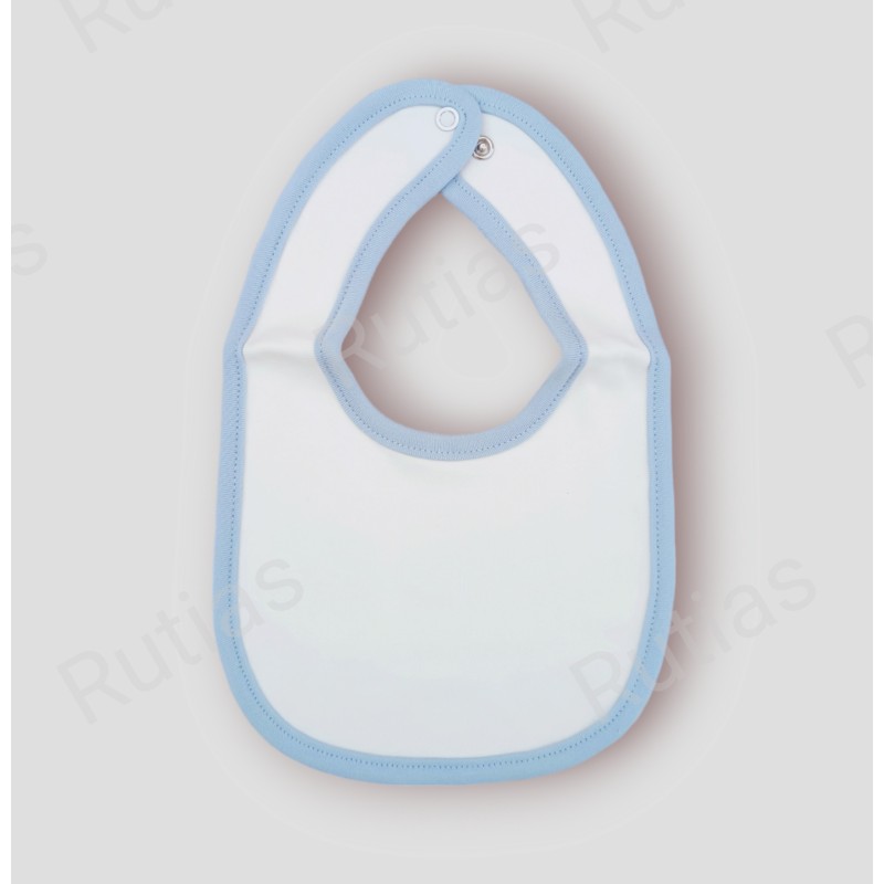 Bavaglino bianco con bordo colorato