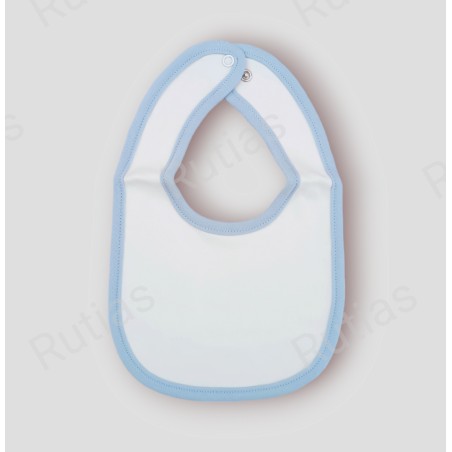 Bavaglino bianco con bordo colorato