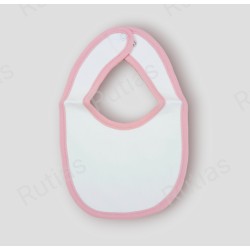 Bavaglino bianco con bordo colorato