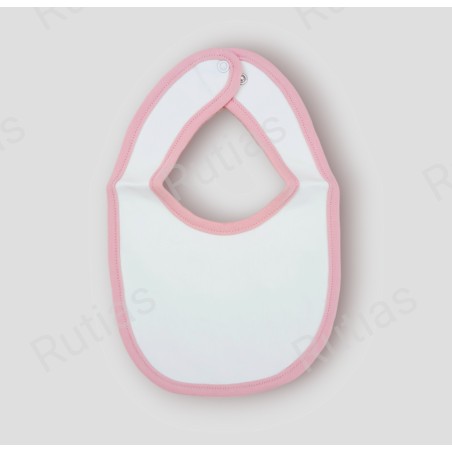 Bavaglino bianco con bordo colorato