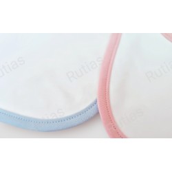 Bavaglino bianco con bordo colorato