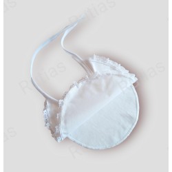 Bavaglino con bordo in merletto